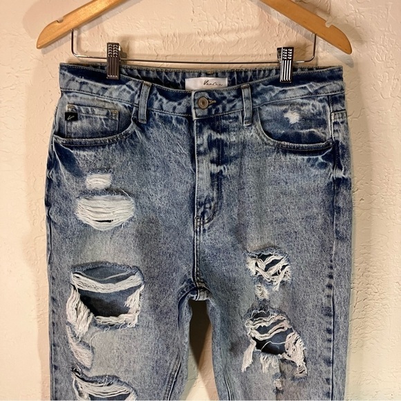 KANCAN High Rise Relaxed Distressed Tapered Jeans - Picture 4 of 10